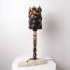 Torch Lighting — Reclaimed Wood & Limestone Lamp | Table Lamp in Lamps by Gabor Gobi. Item composed of wood and stone
