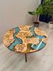 Round epoxy table, round mappa burl dining table | Tables by Brave Wood. Item composed of wood and metal