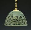 Porcelain hanging pendant lamp 45 | Pendants by Ron Mello Studio Art. Item made of brass & ceramic