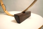 Bent Table Lamp in Ash with a Walnut Base | Lamps by Geoff McKonly Furniture. Item made of wood compatible with mid century modern and japandi style