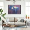 The Owls Haven, a magical realism style landscape with owl | Oil And Acrylic Painting in Paintings by Gill Bustamante. Item composed of canvas in contemporary or country & farmhouse style
