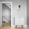 Node L Wall Planter, 12" Mid Century Modern Planter, White | Plant Hanger in Plants & Landscape by Pandemic Design Studio. Item made of stoneware compatible with minimalism and mid century modern style