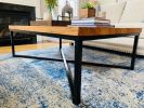The Campbell Coffee Table | Tables by The Strong Oaks Woodshop. Item made of wood & metal compatible with boho and minimalism style