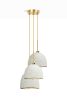 MushLume Stagger Chandelier - 3 Shades | Pendants by Danielle Trofe Design. Item composed of cement