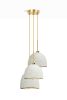 MushLume Stagger Chandelier - 3 Shades | Pendants by MushLume Lighting. Item composed of cement