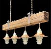Telegraph Pole Crossarm Beam Chandelier Insulator Metal Hood | Chandeliers by RailroadWare Lighting Hardware & Gifts. Item composed of wood and metal in country & farmhouse or eclectic & maximalism style