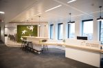 Green logo made out of lichen for BNP Paribas Fortis | Interior Design by Greenmood | BNP Paribas Real Estate - Head Office in Bruxelles
