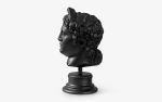 Mercurius Hermes Bust Compressed Marble Powder in Black | Sculptures by LAGU. Item made of marble