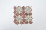 Dusty Rose Pink Flower Mosaic Tile | Tiles by Mosaics.co. Item composed of stone compatible with boho and mid century modern style