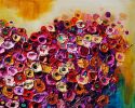 Heart’s Garden — Original Mixed Media Painting | Oil And Acrylic Painting in Paintings by DaggArt. Item made of canvas works with contemporary style