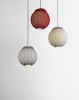 Knitted Pendant Light - Falling 30cm | Pendants by Ariel Zuckerman Studio | Amot Atrium Tower in Ramat Gan. Item composed of fabric and metal
