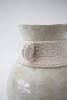 Handmade Ceramic Vase #796, Off White Glaze & Woven Cotton | Vases & Vessels by Karen Gayle Tinney. Item made of cotton with ceramic works with boho & minimalism style