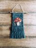 Mini Woven Wall Hanging Decor - Mushroom Embroidery | Macrame Wall Hanging in Wall Hangings by Hippie & Fringe. Item made of fiber works with boho style