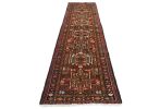 Vintage Rusty Red Geometric 2'4X9'6 Karajeh Runner Rug | Rugs by Magic Rugs. Item made of cotton