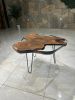 Clear Epoxy End Table - Resin Side Table | Coffee Table in Tables by TigerWoodAtelier. Item made of maple wood compatible with minimalism and art deco style