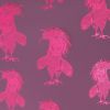 Woodcock | Hottie Pink On Lilac | Wallpaper in Wall Treatments by Weirdoh Birds. Item made of synthetic