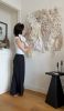 Textile Wall Art Square Fiber Sculpture Neutral Decor - NUMB | Tapestry in Wall Hangings by Anna Baranova Art. Item composed of cotton and fiber in contemporary or modern style
