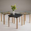 CURVEiture Black Side Table | Tables by Carol Jackson Furniture. Item made of wood & glass compatible with minimalism and contemporary style