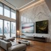 Silent Witness: Time and Serenity on an Ancient Eave | Oil And Acrylic Painting in Paintings by Dynasty Artisan. Item made of linen works with contemporary & japandi style