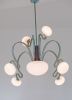 Coronette 7 Chandelier | Chandeliers by Sara Schoenberger. Item made of brass with glass works with contemporary & art deco style