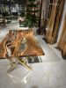 Custom Live Edge Epoxy Dine Table, Kitchen Table | Dining Table in Tables by Gül Natural Furniture. Item composed of wood in mid century modern or country & farmhouse style