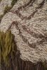 Fiber Wall Hanging Sculpture in Green and Brown | Tapestry in Wall Hangings by Rebecca Whitaker Art. Item composed of linen compatible with boho and minimalism style