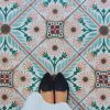 Mission Cement Tile (5-color) 8" x 8" | Tiles by Avente Tile | Media Noche Restaurant in San Francisco. Item composed of cement