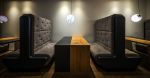 Knitted Pendant Light - Falling 30cm | Pendants by Ariel Zuckerman Studio | Amot Atrium Tower in Ramat Gan. Item composed of fabric