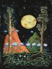 Two Trees in Space 2022 | Prints by Sarah Stivers | Red e Café Gallery in Portland. Item composed of paper in boho or eclectic & maximalism style