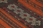 Vintage Afghan Kilim with Polychromatic Geometric Patterns | Area Rug in Rugs by Rug and Kilim. Item composed of wool