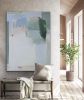 Large abstract sage green painting | Oil And Acrylic Painting in Paintings by Arohika Verma. Item composed of wood and canvas in minimalism or contemporary style