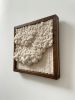 Woven wall art frame (Sea Foam 004) | Tapestry in Wall Hangings by Elle Collins. Item composed of oak wood & cotton compatible with minimalism and mid century modern style