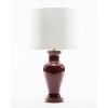 Gabrielle and Legacy Scarlett Porcelain Lamp in Pinot Red | Table Lamp in Lamps by Lawrence & Scott. Item composed of ceramic and synthetic