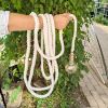 Vintage Edison Lamp with Braided Fabric Cord | Floor Lamp in Lamps by Magdyss Boutique. Item made of cotton with fiber works with boho & minimalism style