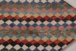 Vintage Distressed Rug with Muted Geometric Diamond Mosaic | Area Rug in Rugs by Rug and Kilim