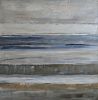 Lignes de rivage | Oil And Acrylic Painting in Paintings by Sophie DUMONT.. Item composed of wood and canvas in minimalism or contemporary style