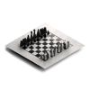 "Metis" Marble chess set in White Carrara and Black Marquina | Ornament in Decorative Objects by Carcino Design. Item made of marble compatible with minimalism and contemporary style
