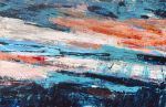 Wavebreak | Oil And Acrylic Painting in Paintings by Adam Collier Noel. Item composed of canvas compatible with contemporary style