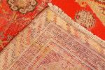 Antique Khotan Traditional Red and Yellow Wool Rug | Area Rug in Rugs by Rug and Kilim