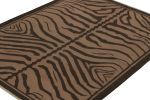 Vintage Tiger Skin Style Rug in Beige with Brown Pattern | Area Rug in Rugs by Rug and Kilim