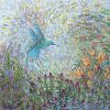 Hummingbird in Flight VII -Giclee Print on Canvas | Prints in Paintings by Kristen Pobatschnig