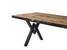 Solid Walnut Table - Wood Table - Rustic Wooden Table | Dining Table in Tables by Tinella Collection. Item made of walnut with metal works with contemporary & country & farmhouse style