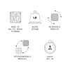 3X2 Panel + 3 Single Hooks + 3 Acrylic Tiles Kit | Hardware by NINE O. Item made of wood