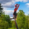 Pirourette in Red | Public Sculptures by Jackie Braitman. Item composed of steel in contemporary or modern style
