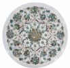 white marble table, coffee table, end table, tabletop | Tables by Innovative Home Decors. Item made of marble compatible with country & farmhouse and art deco style