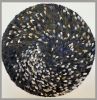 Black & Blue Feather | Mixed Media by Vero Gonzalez Ugarte. Item composed of canvas and paper