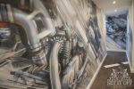 Triumph Motorcycle Wall Art | Murals by Set It Off Murals | Depot Eatery in Ilfracombe. Item made of synthetic