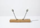 Migration / a modern oil candle (single candle) | Lighting by Perhacs Studio. Item composed of wood & steel compatible with minimalism and contemporary style