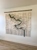 large textural fiber art | Tapestry in Wall Hangings by Rebecca Whitaker Art. Item composed of wood and cotton in boho or japandi style
