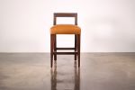Ecco Stool from Costantini, Bar or Counter Height | Accent Chair in Chairs by Costantini Design. Item made of walnut & fabric